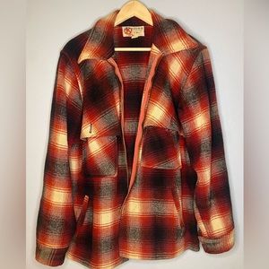 Very Vintage Heavy Black Bear Wool Flannel Jacket
